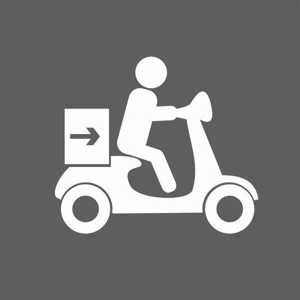 Entrega icono ciclomotor — Vector de stock