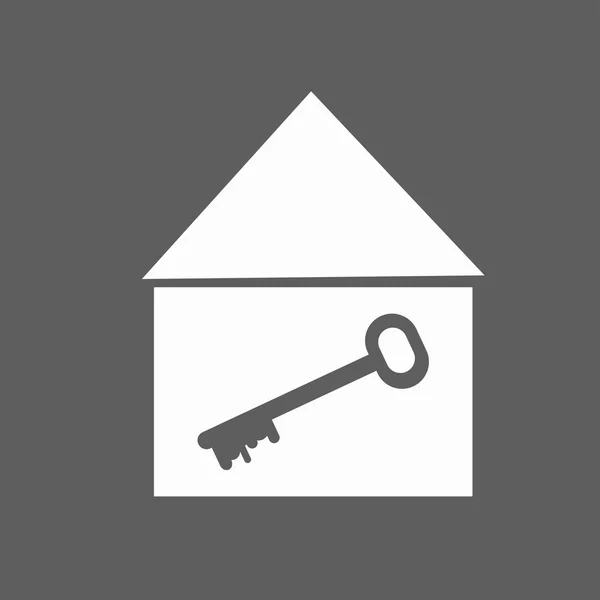 Dom z ikoną klucza — Wektor stockowy