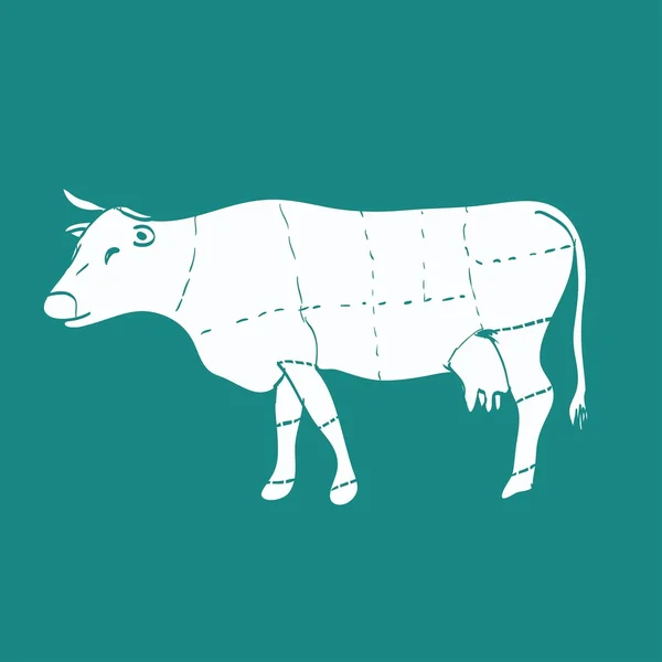 Carnicería de carne — Vector de stock