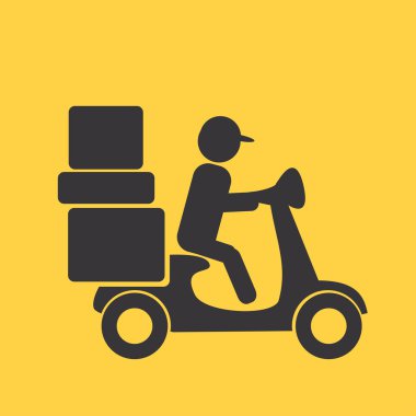 Teslimat moped simgesi