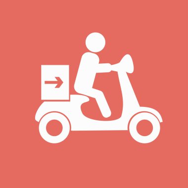 Teslimat moped simgesi