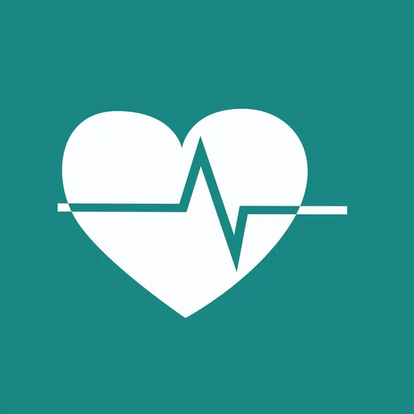 Heart cardiogram icon — Stock Vector