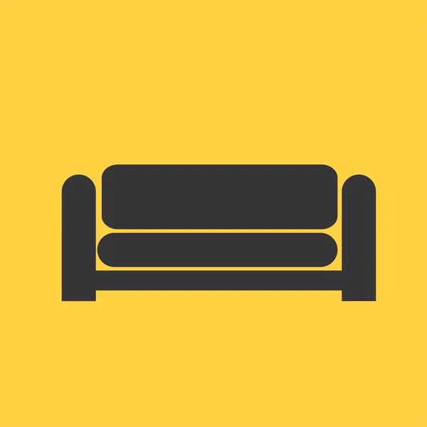 Sofa, Couch-Symbol — Stockvektor
