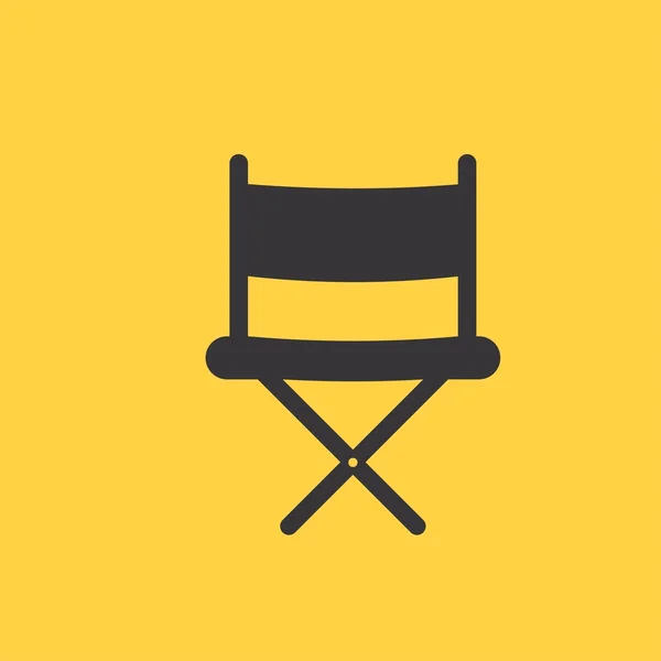 Kamp sandalye simgesi — Stok Vektör