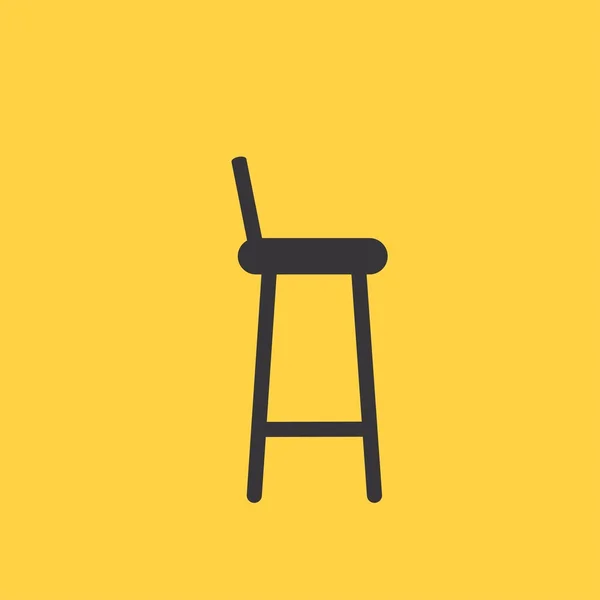 Icône chaise de bar — Image vectorielle