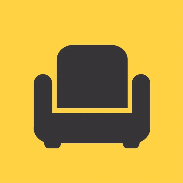 Weiche Sessel-Ikone — Stockvektor