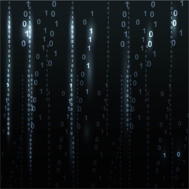İkili kod. Dijital illüstrasyon.
