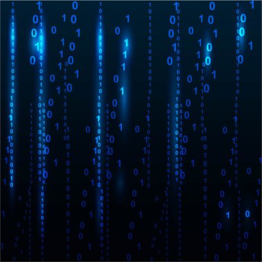 İkili kod. Dijital illüstrasyon.