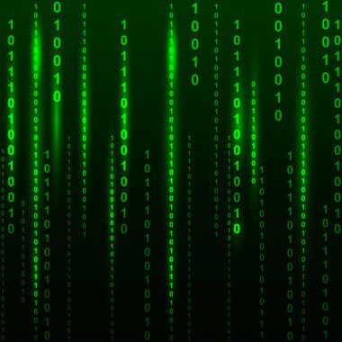 İkili kod. Dijital illüstrasyon.