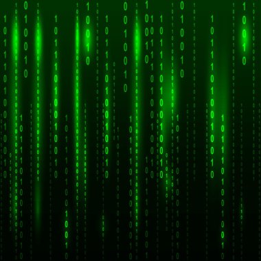 İkili kod. Dijital illüstrasyon.