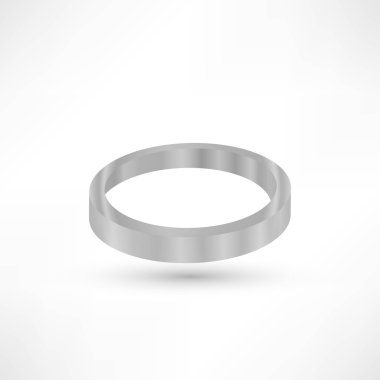 Gümüş Yüzük boşaltmak torus yuvarlak