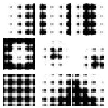 Beyaz arkaplanda yarım ton noktalar. 