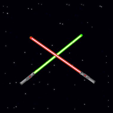 İki ışık kılıç 