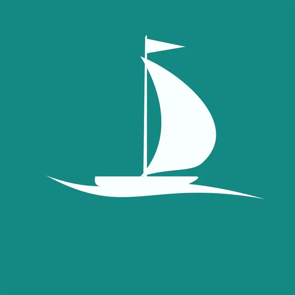 Statek, ikona jacht — Wektor stockowy