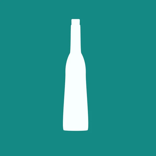 葡萄酒瓶的标志。剪影. — 图库矢量图片