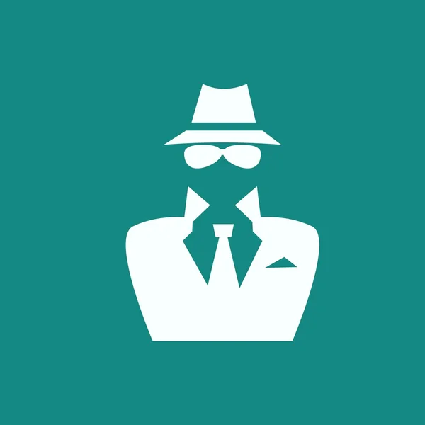 Icono del agente del servicio secreto — Vector de stock