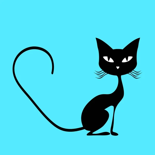 Black cat icon flat Royalty Free Vector Image - VectorStock