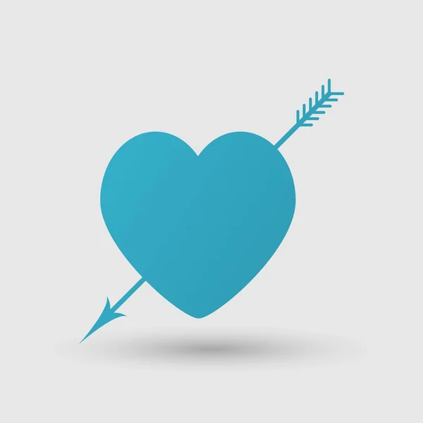 Coeurs avec icône flèche — Image vectorielle