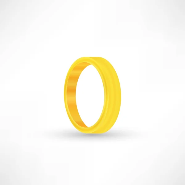 Zlatý snubní prsten — Stockový vektor
