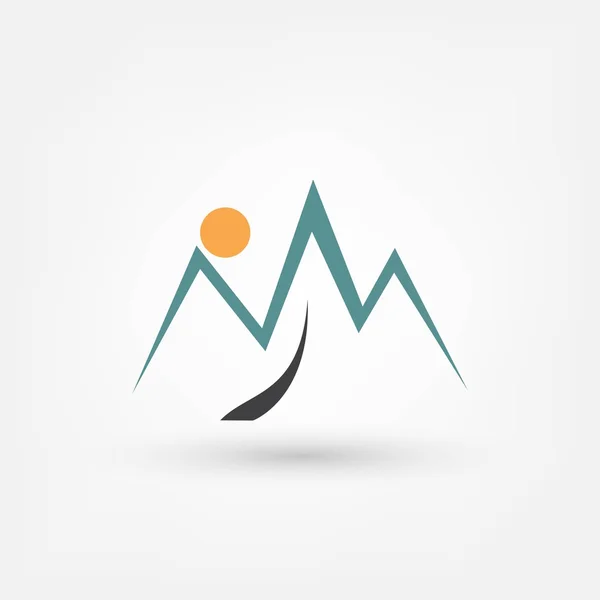 Drogowskaz w góry ikonę — Wektor stockowy