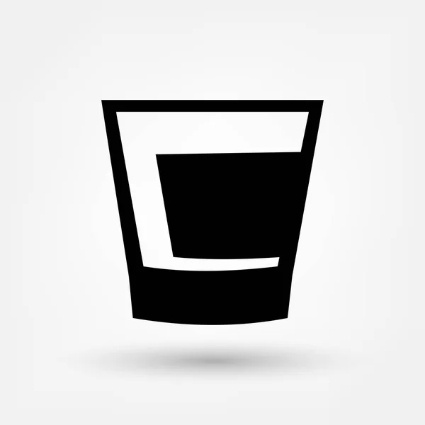 Whiskey glas ikon — Stock vektor