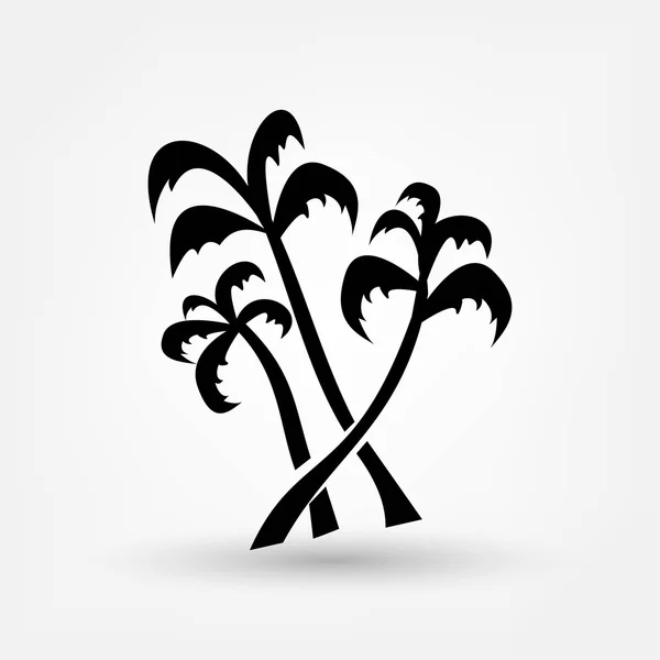 Dłoń drzewa ikonę — Wektor stockowy