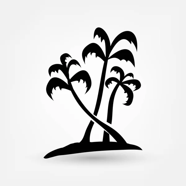 Icono de palmeras — Vector de stock