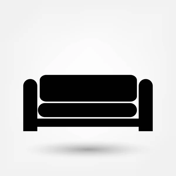 Soffa, soffa ikonen — Stock vektor