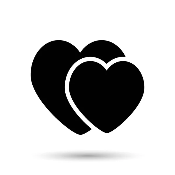 Δυο καρδιές εικονίδιο — Διανυσματικό Αρχείο