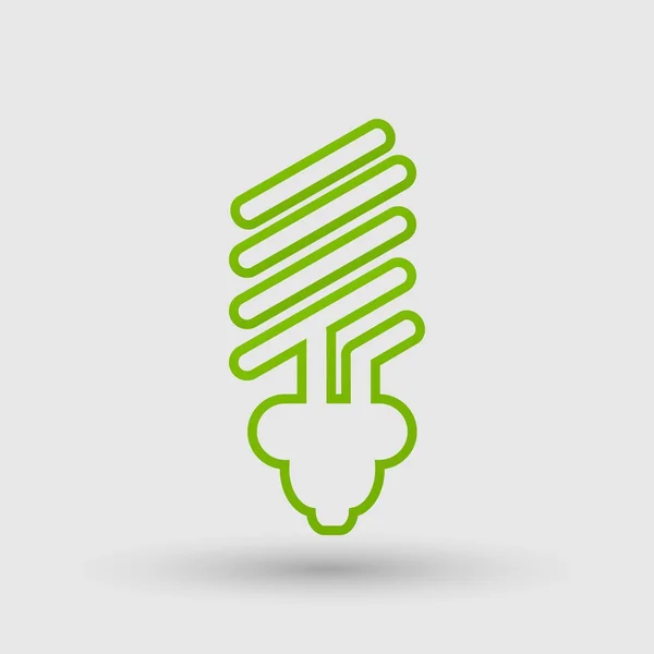 Eco lamp pictogram — Stockvector