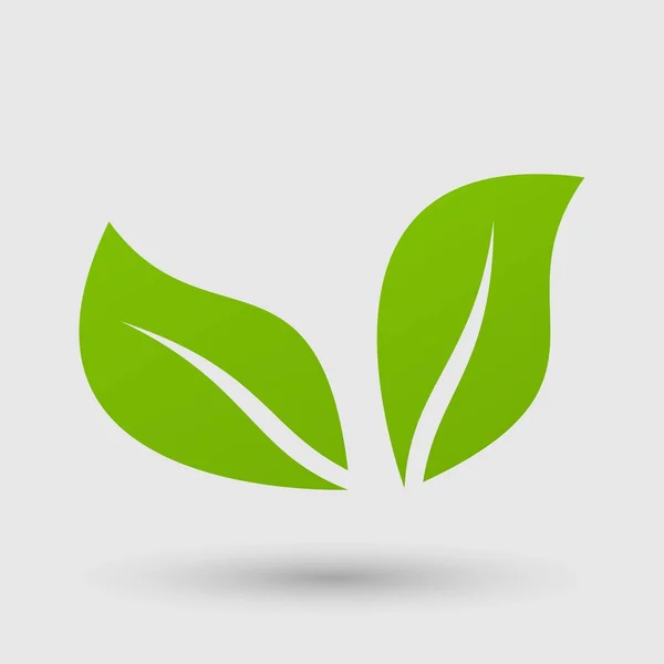 Φύλλα, οικολογικό, φυσικό εικονίδιο — Διανυσματικό Αρχείο