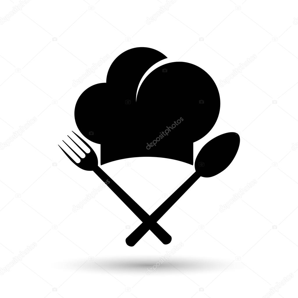 Chef hat icon. restaurant menu logo. vector illustration