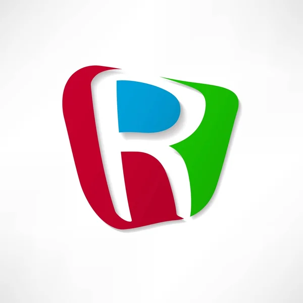 Icono con letra R — Vector de stock