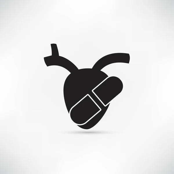 Icono corazón humano — Vector de stock