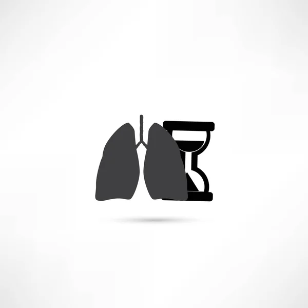 Human lungs icon — Stock Vector