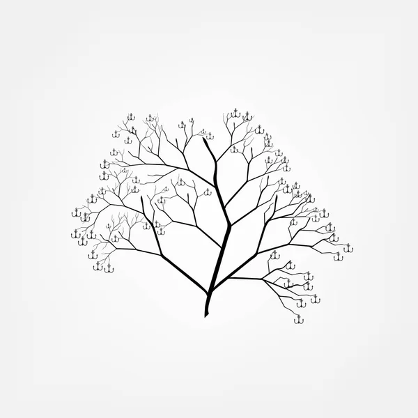 Ankare träd — Stock vektor