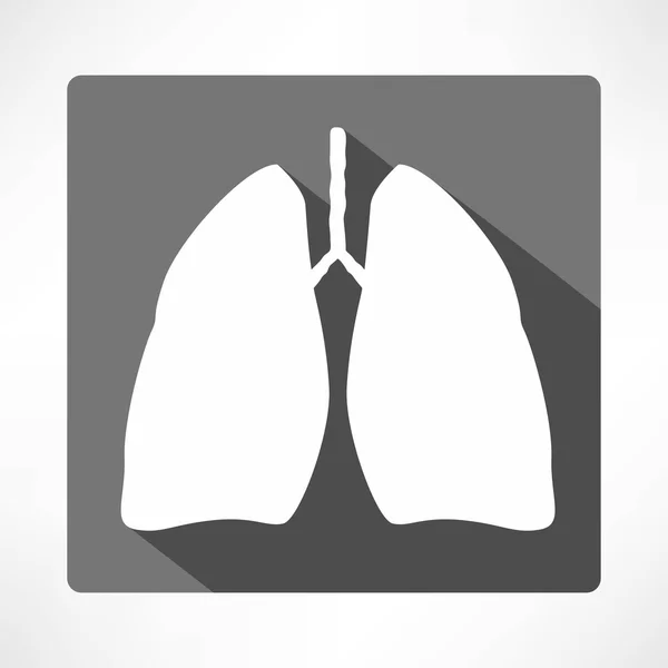 Lungs flat icon — Stock Vector