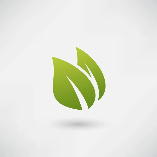 Icono de hojas — Vector de stock
