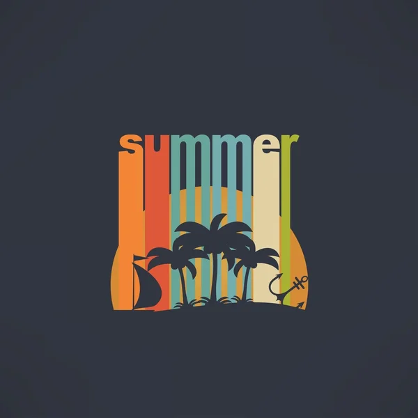 Grunge vacances d'été fond — Image vectorielle