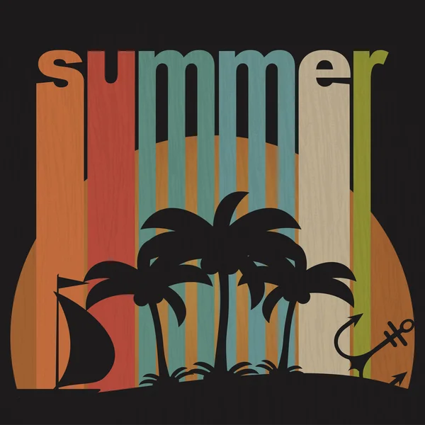 Grunge暑假背景 — 图库矢量图片