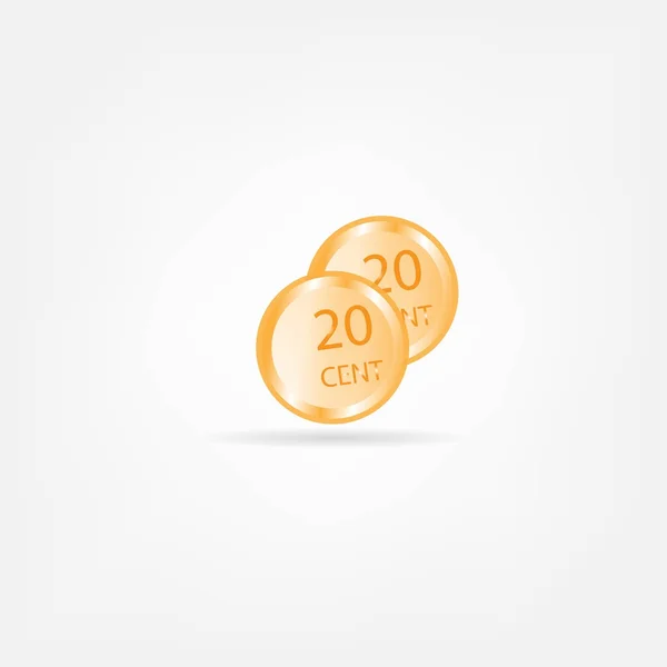 Icono de monedas de oro — Vector de stock