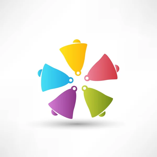 Icône Cloches couleur — Image vectorielle