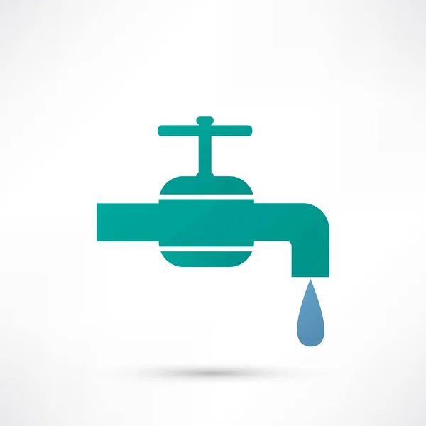 Robinet, icône de l'eau — Image vectorielle