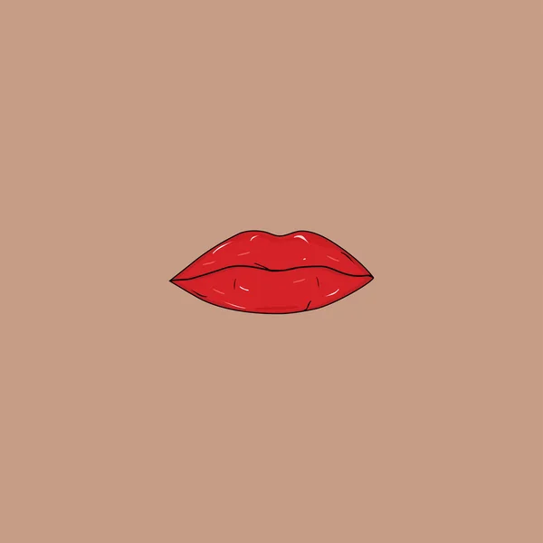 Icône lèvres rouges — Image vectorielle