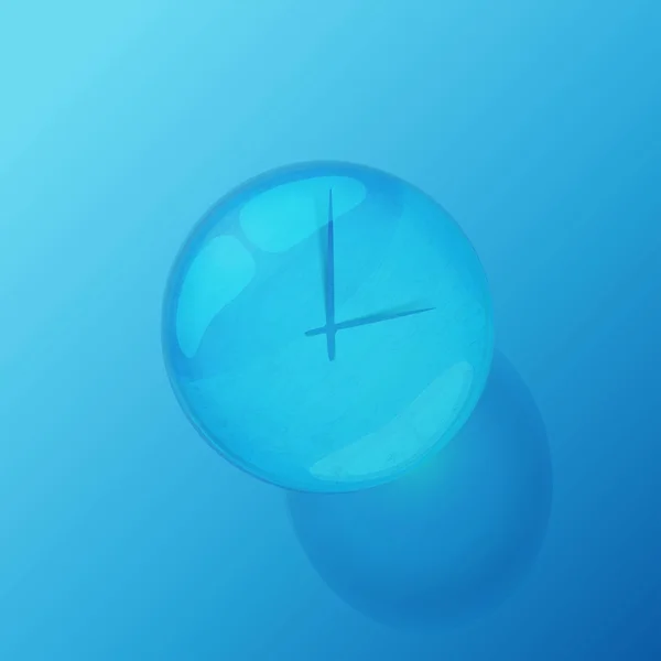 Reloj de pared. icono de aqua — Vector de stock