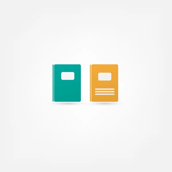 Libro, lectura, conjunto de iconos de la educación — Vector de stock