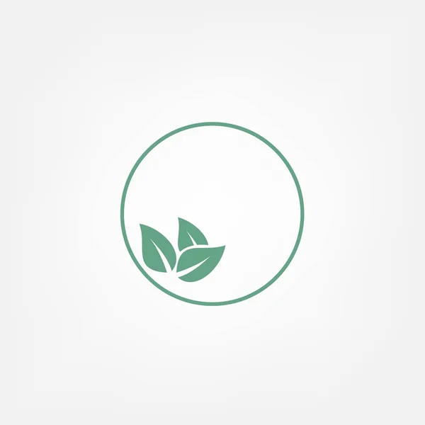 Φύλλα, πράσινο, οικολογικό εικονίδιο — Διανυσματικό Αρχείο