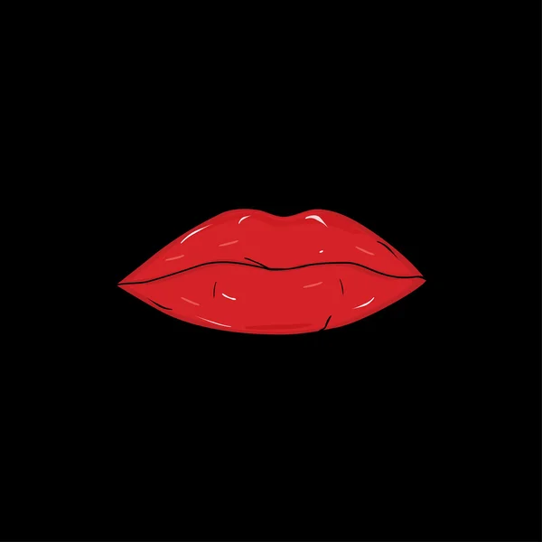 Red lips icon — Stock Vector