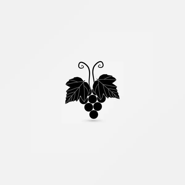 Uva, icona del vino — Vettoriale Stock