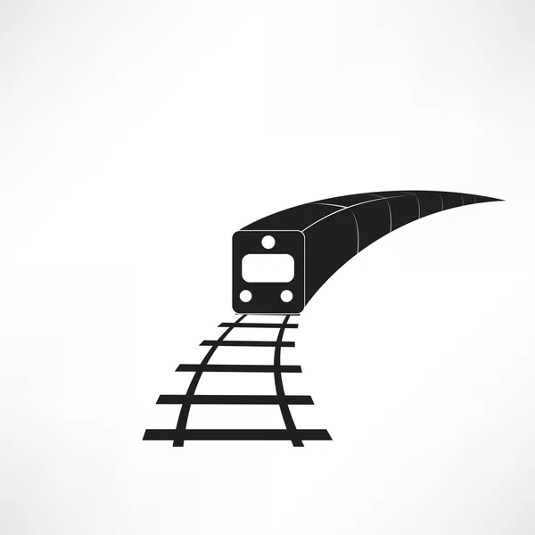 Tren, icono ferroviario — Vector de stock